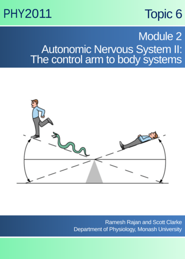 Autonomic Nervous System II: The control arm to body systems