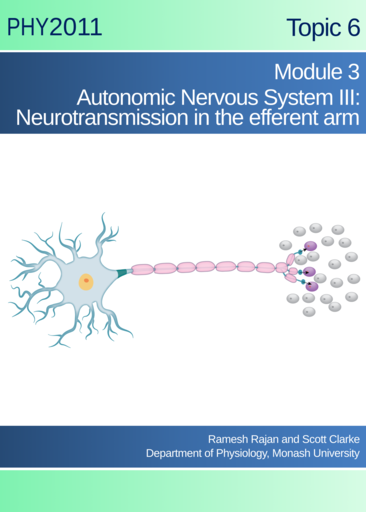 Autonomic Nervous System III: Neurotransmission in the efferent arm