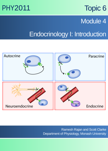 Endocrinology I: Introduction