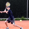 A person playing tennis