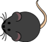 A cartoon mouse with obesity